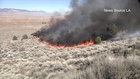 LA County PineIC-  50 Acre Fast Moving Fire in Gorman (North LA County) -  March 14, 2014