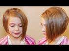 HOW TO CUT AN ASYMMETRICAL A-LINE // girls hair tutorial