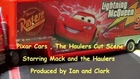 Pixar Cars , Cut Scene  The Haulers with the Delinquent Road hazards and Lightning mcQueen